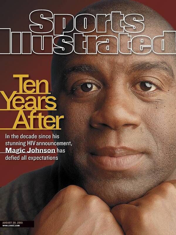 Magazine Cover Art Print featuring the photograph Magic Johnson, Basketball Sports Illustrated Cover by Sports Illustrated
