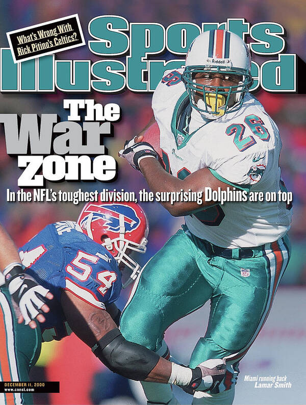 Magazine Cover Art Print featuring the photograph Miami Dolphins Lamar Smith... Sports Illustrated Cover by Sports Illustrated