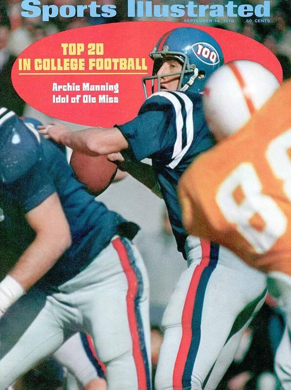 Magazine Cover Art Print featuring the photograph Mississippi Qb Archie Manning... Sports Illustrated Cover by Sports Illustrated