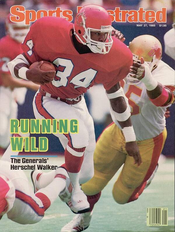 1980-1989 Art Print featuring the photograph New Jersey Generals Herschel Walker... Sports Illustrated Cover by Sports Illustrated