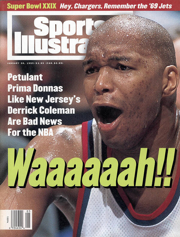 Magazine Cover Art Print featuring the photograph New Jersey Nets Derrick Coleman Sports Illustrated Cover by Sports Illustrated