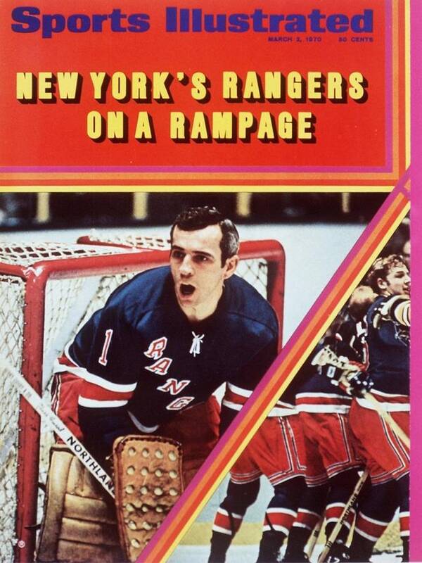 Magazine Cover Art Print featuring the photograph New York Rangers Goalie Ed Giacomin And Jean Ratelle Sports Illustrated Cover by Sports Illustrated