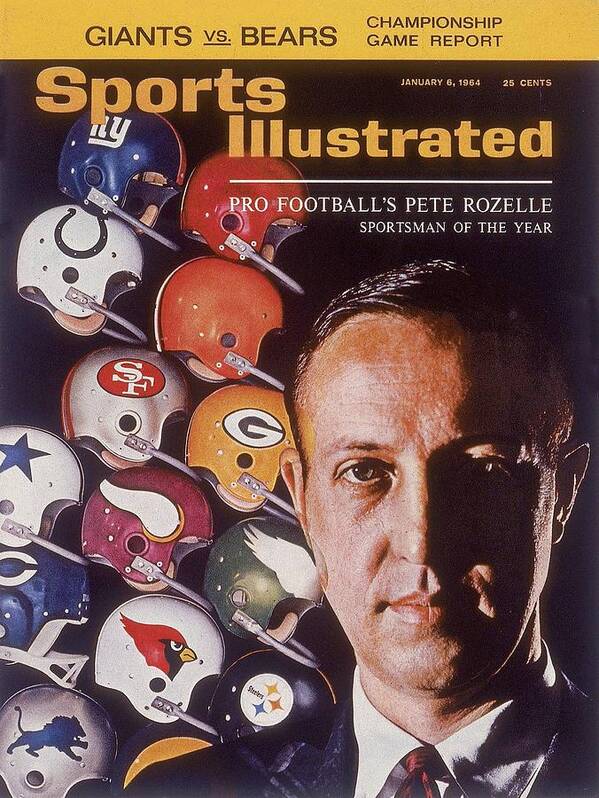Magazine Cover Art Print featuring the photograph Nfl Commissioner Pete Rozelle, 1963 Sportsman Of The Year Sports Illustrated Cover by Sports Illustrated