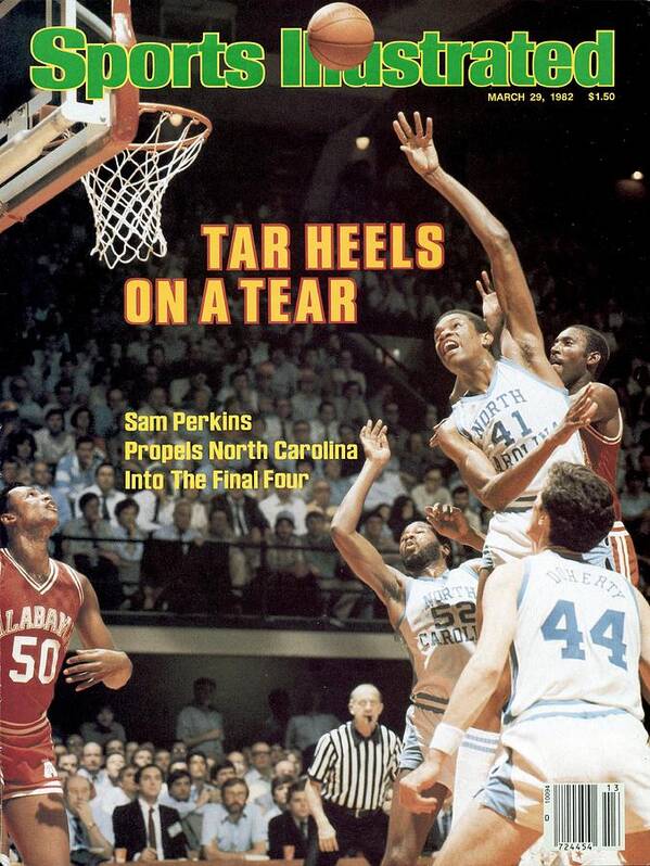 Playoffs Art Print featuring the photograph North Carolina Sam Perkins, 1982 Ncaa East Regional Playoffs Sports Illustrated Cover by Sports Illustrated