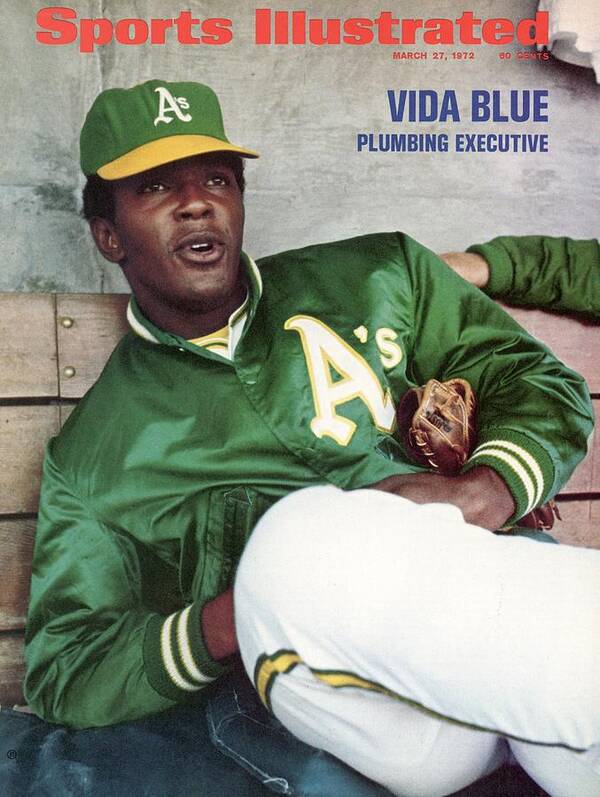 Magazine Cover Art Print featuring the photograph Oakland Athletics Vida Blue Sports Illustrated Cover by Sports Illustrated