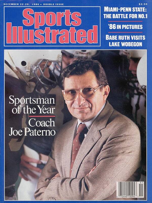 Magazine Cover Art Print featuring the photograph Penn State Coach Joe Paterno, 1986 Sportsman Of The Year Sports Illustrated Cover by Sports Illustrated