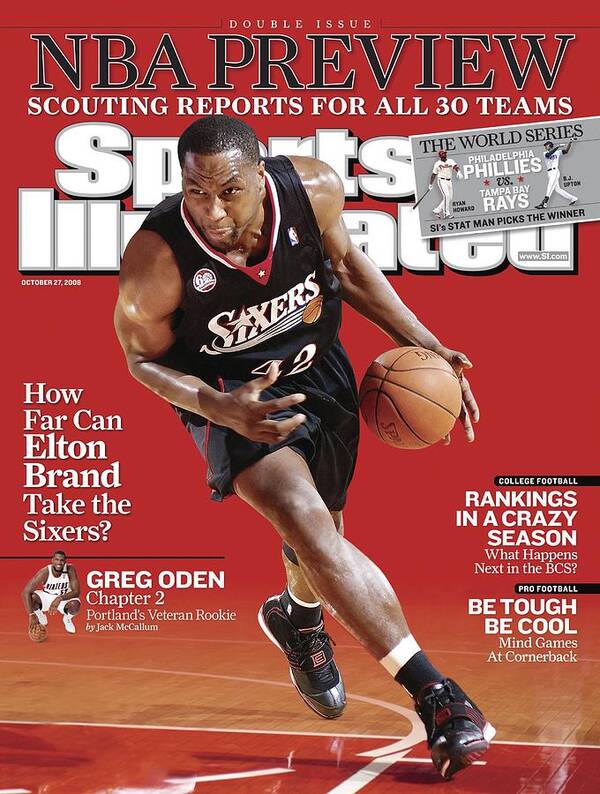 Magazine Cover Art Print featuring the photograph Philadelphia 76ers Elton Brand... Sports Illustrated Cover by Sports Illustrated