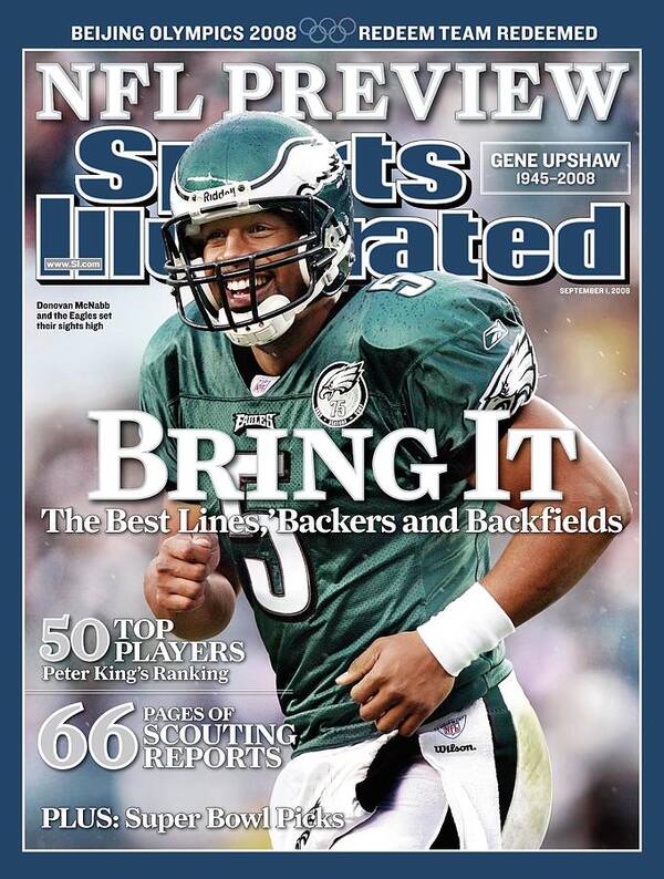 Magazine Cover Art Print featuring the photograph Philadelphia Eagles Qb Donovan Mcnabb, 2008 Nfl Football Sports Illustrated Cover by Sports Illustrated