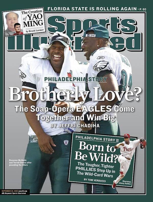 Magazine Cover Art Print featuring the photograph Philadelphia Eagles Qb Donovan Mcnabb And Terrell Owens Sports Illustrated Cover by Sports Illustrated