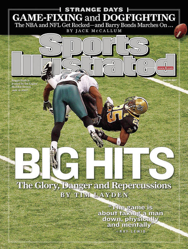 Magazine Cover Art Print featuring the photograph Philadelphia Eagles Sheldon Brown, 2007 Nfc Divisional Sports Illustrated Cover by Sports Illustrated