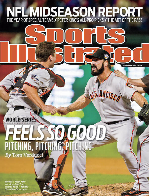 American League Baseball Art Print featuring the photograph San Francisco Giants V Texas Rangers, Game 5 Sports Illustrated Cover by Sports Illustrated