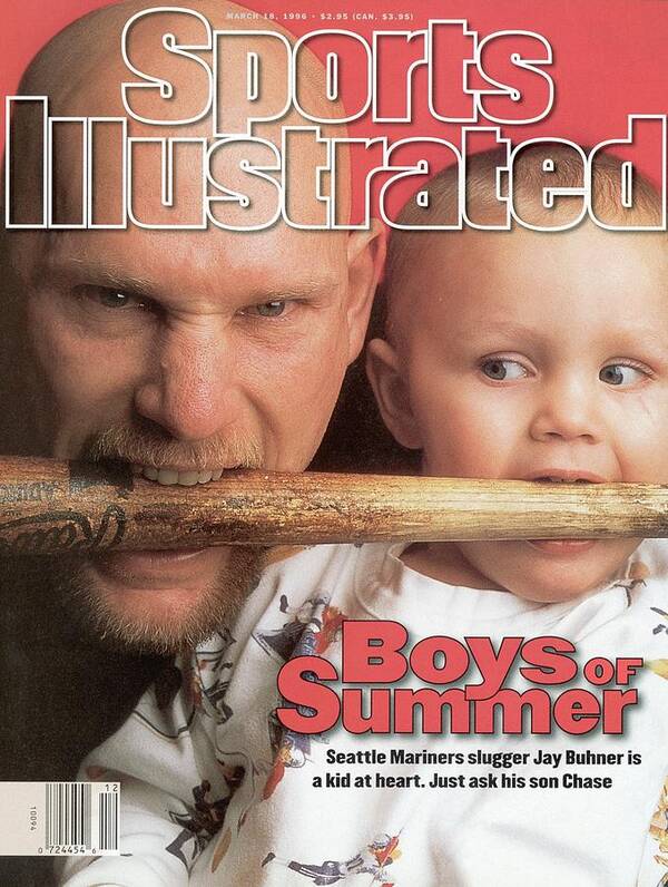 Magazine Cover Art Print featuring the photograph Seattle Mariners Jay Buhner Sports Illustrated Cover by Sports Illustrated