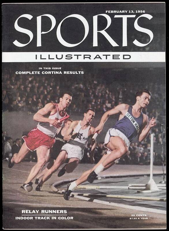 Magazine Cover Art Print featuring the photograph Seton Hall Charles Maute, 1955 Nyac Indoor Games Sports Illustrated Cover by Sports Illustrated