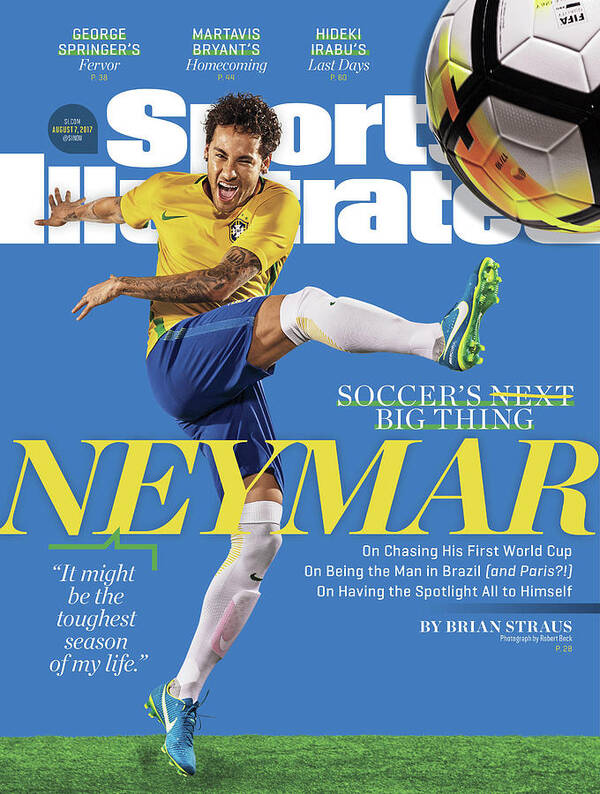Magazine Cover Art Print featuring the photograph Soccers Big Thing Neymar Sports Illustrated Cover by Sports Illustrated