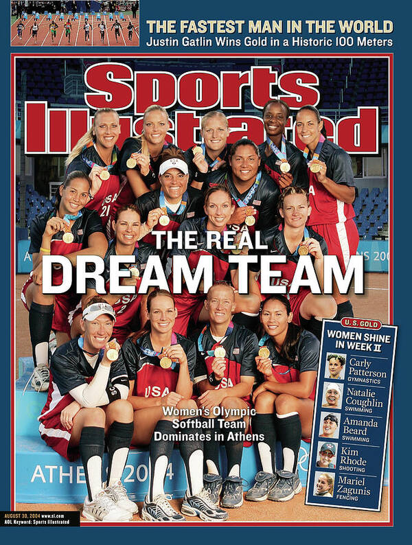 Magazine Cover Art Print featuring the photograph Team Usa Softball, 2004 Summer Olympics Sports Illustrated Cover by Sports Illustrated