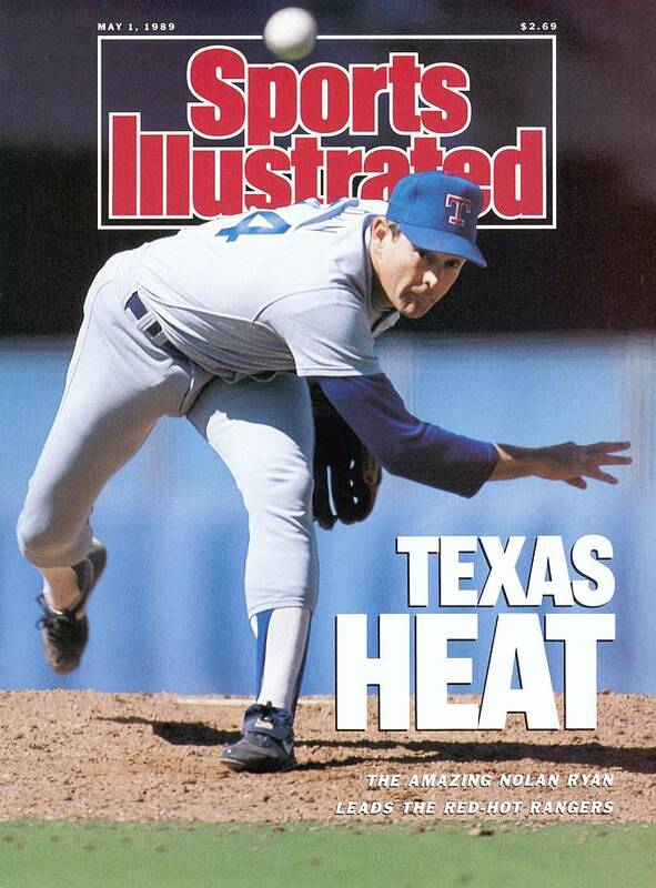 1980-1989 Art Print featuring the photograph Texas Rangers Nolan Ryan... Sports Illustrated Cover by Sports Illustrated