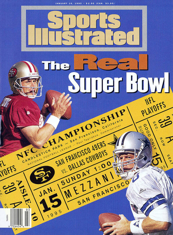 California Art Print featuring the photograph The Real Super Bowl, 1995 Nfc Championship Preview Sports Illustrated Cover by Sports Illustrated