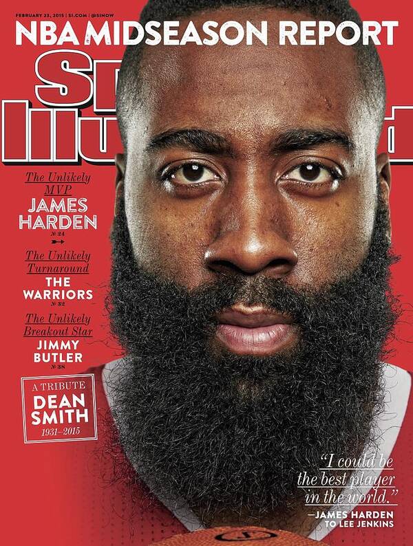 Magazine Cover Art Print featuring the photograph The Unlikely Mvp James Harden Sports Illustrated Cover by Sports Illustrated