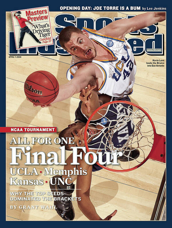 Magazine Cover Art Print featuring the photograph Ucla Kevin Love, 2008 Ncaa West Regional Finals Sports Illustrated Cover by Sports Illustrated
