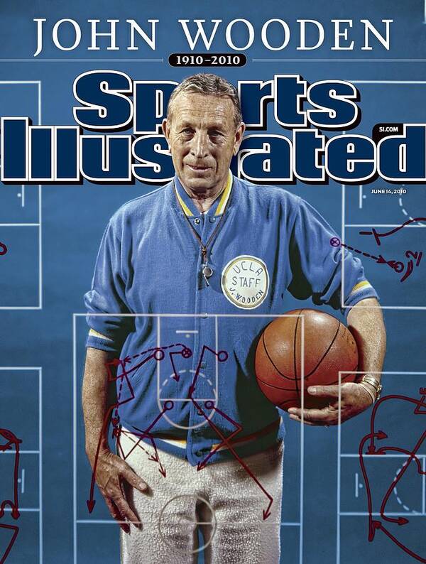 Magazine Cover Art Print featuring the photograph University Of California Los Angeles Coach John Wooden Sports Illustrated Cover by Sports Illustrated