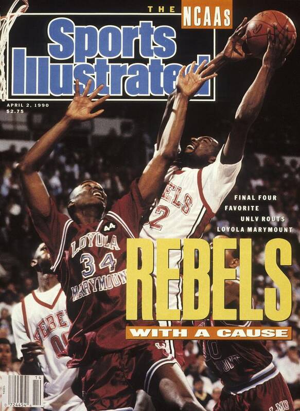 Playoffs Art Print featuring the photograph University Of Nevada Las Vegas Stacey Augmon, 1990 Ncaa Sports Illustrated Cover by Sports Illustrated