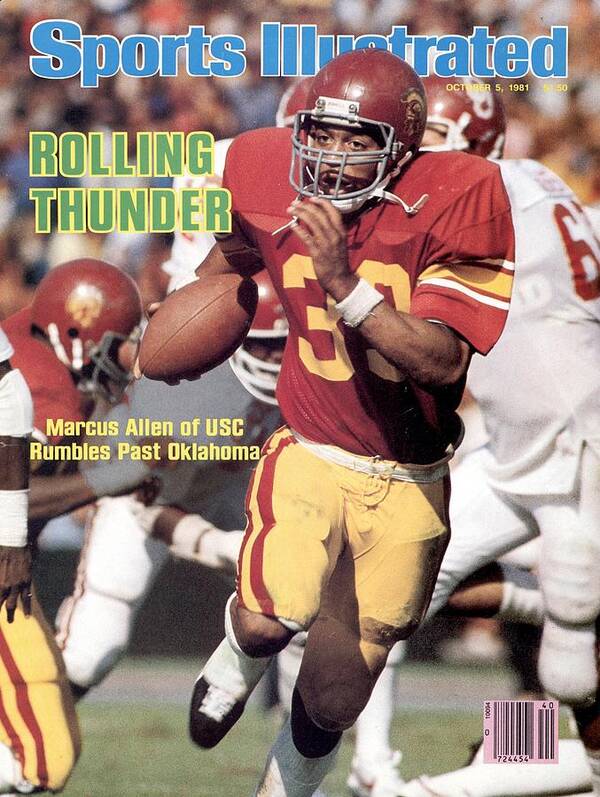 Magazine Cover Art Print featuring the photograph University Of Southern California Marcus Allen Sports Illustrated Cover by Sports Illustrated