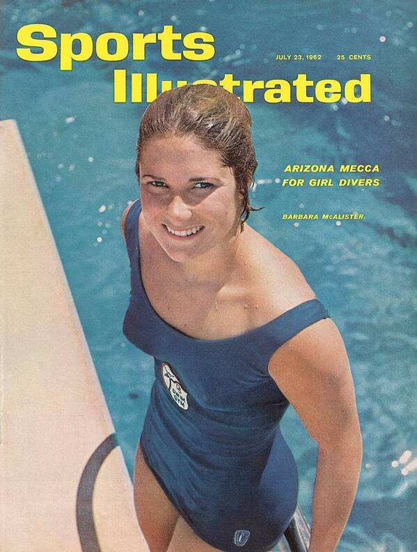 Magazine Cover Art Print featuring the photograph Usa Barbara Mcalister, Diving Sports Illustrated Cover by Sports Illustrated