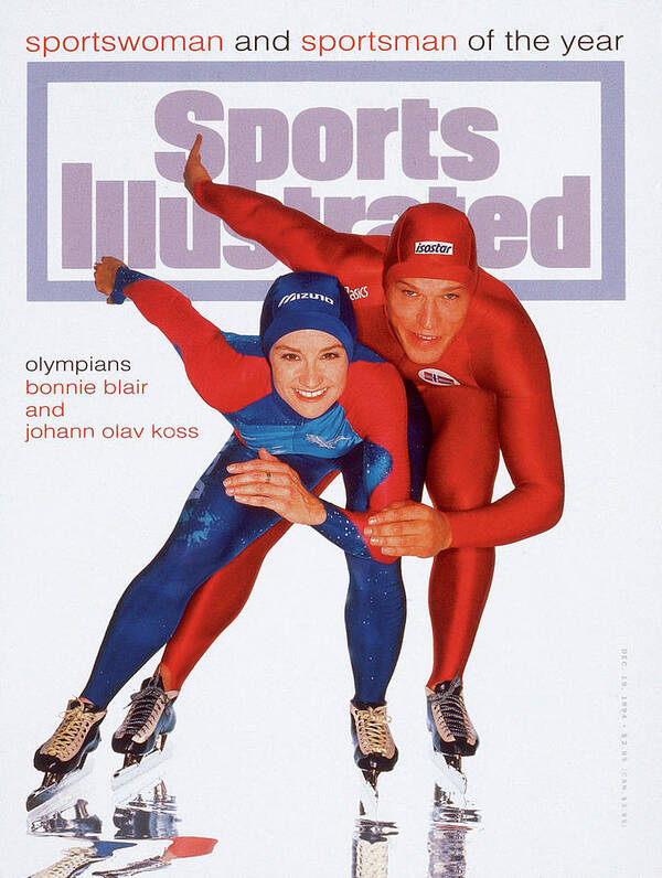 The Olympic Games Art Print featuring the photograph Usa Bonnie Blair And Norway Johann Olav Koss, 1994 Sports Illustrated Cover by Sports Illustrated