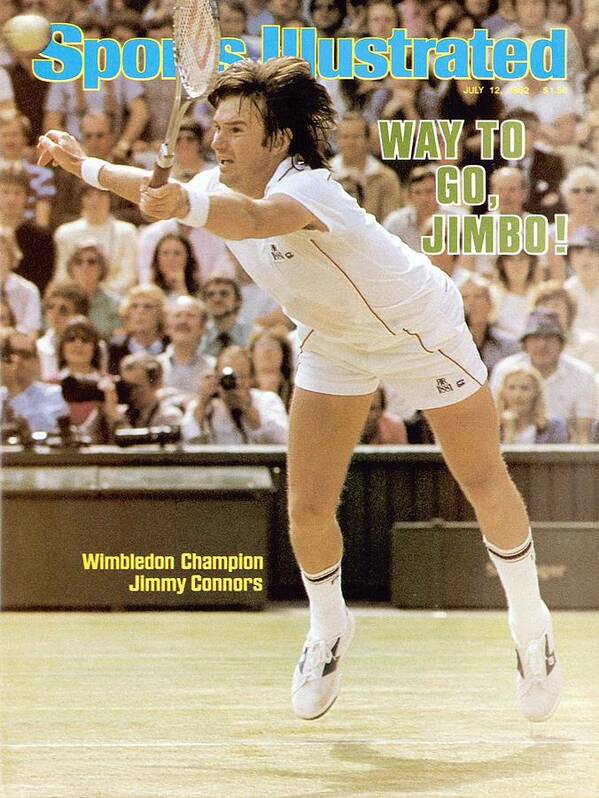 1980-1989 Art Print featuring the photograph Usa Jimmy Connors, 1982 Wimbledon Sports Illustrated Cover by Sports Illustrated