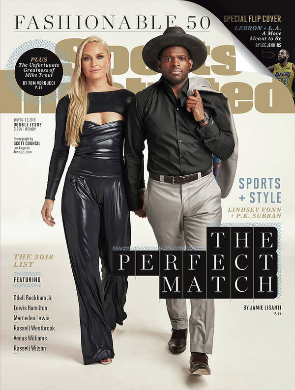 Magazine Cover Art Print featuring the photograph Usa Lindsey Vonn And Nashville Predators P.k. Subban, 2018 Sports Illustrated Cover by Sports Illustrated