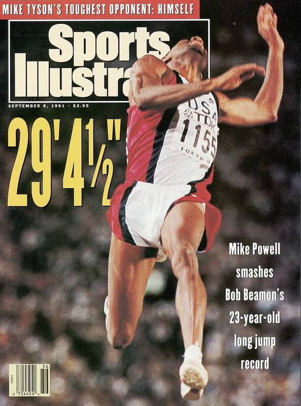 Sports Illustrated Art Print featuring the photograph Usa Mike Powell, 1991 Iaaf Athletics World Championships Sports Illustrated Cover by Sports Illustrated