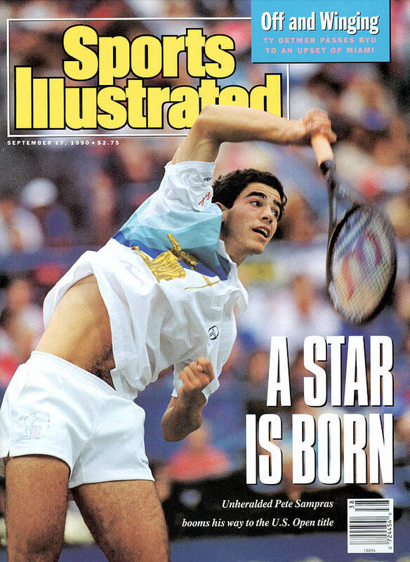 Magazine Cover Art Print featuring the photograph Usa Pete Sampras, 1990 Us Open Sports Illustrated Cover by Sports Illustrated