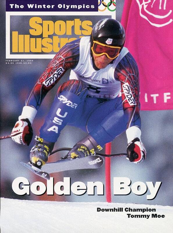 Magazine Cover Art Print featuring the photograph Usa Tommy Moe, 1994 Winter Olympics Sports Illustrated Cover by Sports Illustrated