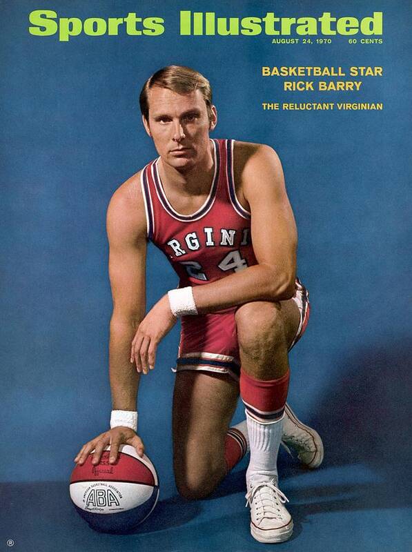Magazine Cover Art Print featuring the photograph Virginia Squires Rick Barry Sports Illustrated Cover by Sports Illustrated