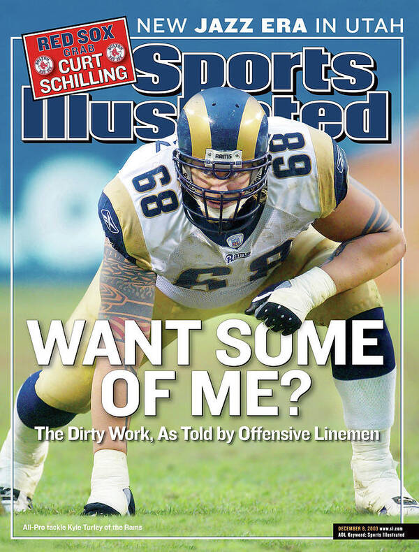 Magazine Cover Art Print featuring the photograph Want Some Of Me The Dirty Work, As Told By Offensive Linemen Sports Illustrated Cover by Sports Illustrated