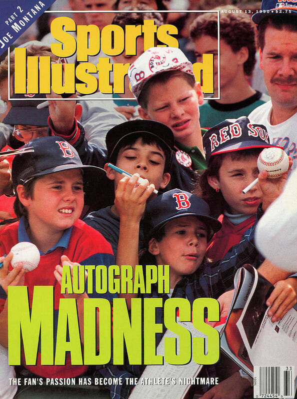 Magazine Cover Art Print featuring the photograph Young Sports Fans Autograph Madness Sports Illustrated Cover by Sports Illustrated