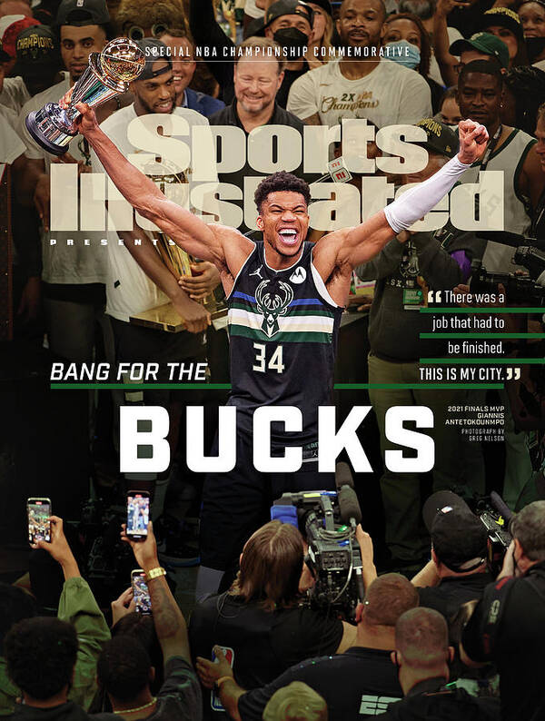 Med Art Print featuring the photograph 2021 Milwaukee Bucks NBA Championship Issue Cover by Sports Illustrated