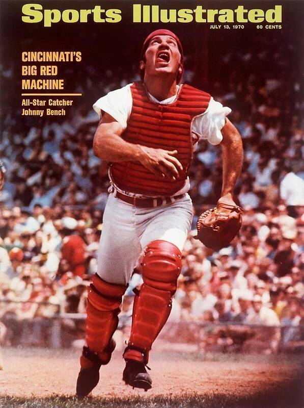 Magazine Cover Art Print featuring the photograph Cincinnati Reds Johnny Bench... Sports Illustrated Cover by Sports Illustrated