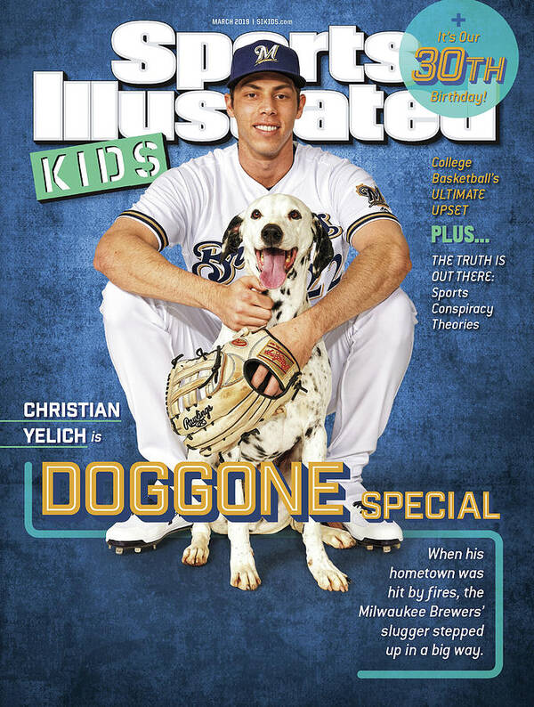 Portrait Art Print featuring the photograph Milwaukee Brewers Christian Yelich, Sports Illustrated for Kids Cover by Sports Illustrated