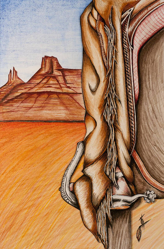 Desert Art Print featuring the mixed media Chaps by Kem Himelright