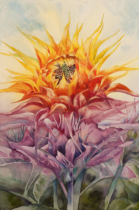 Sun Art Print featuring the painting Sun-Kissed by Diane Fujimoto