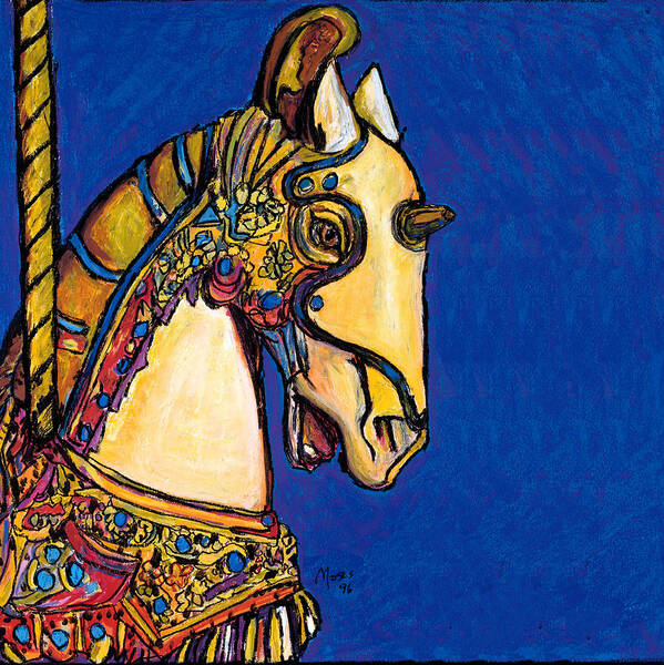 Carousel Art Print featuring the painting Carousel Horse by Dale Moses
