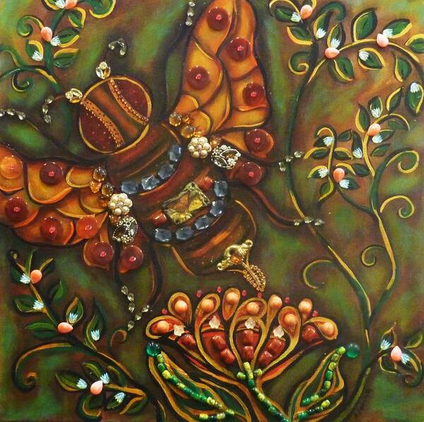 Bee Art Print featuring the painting Florina by Marie Howell Gallery