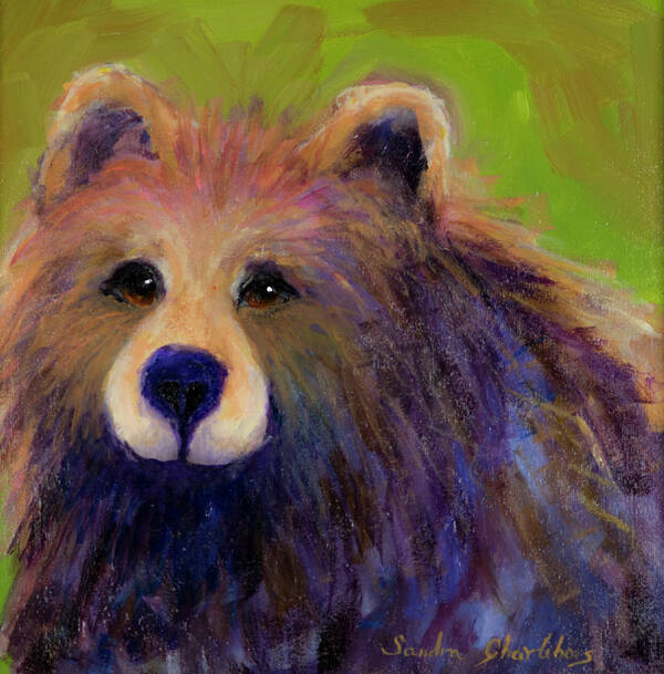 Bear Art Print featuring the painting Olive by Sandra Charlebois