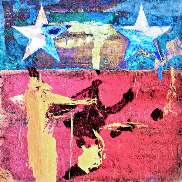 Abstract Art Print featuring the painting Patriot Act by Dominic Piperata