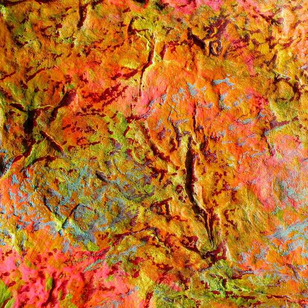  Art Print featuring the painting Topographical Map Color Poem by Polly Castor