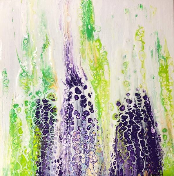 Purple Art Print featuring the painting Effervescence by Lessandra Grimley