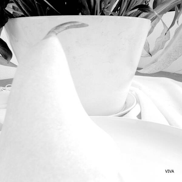 White Art Print featuring the photograph WHITE 4 Abstract. - Minimalsm by VIVA Anderson