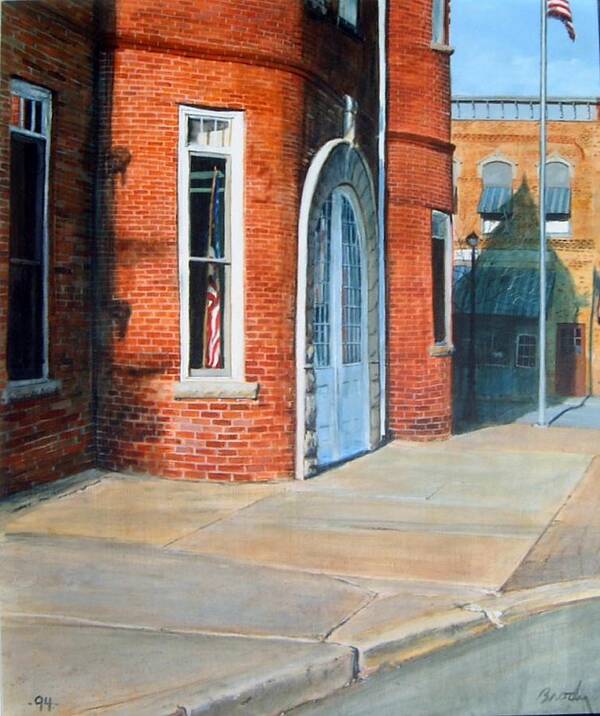 Realistic Art Print featuring the painting Town Hall by William Brody