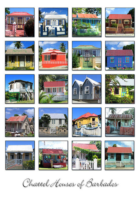 Barbados Art Print featuring the photograph Chattel Houses of Barbados by Barbara Marcus